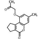 CAS 登录号：307549-57-1， 7-甲基-9-(2-氧代丙氧基)-2,3-二氢环戊烯并[c]苯并吡喃-4(1H)-酮