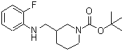 CAS 登录号：309747-94-2， 3-{[(2-氟苯基)氨基]甲基}-1-哌啶羧酸叔丁酯