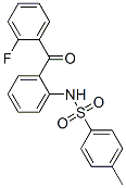 CAS 登录号：3109-35-1， N-[2-(2-氟苯甲酰)苯基]-4-甲基苯磺酰胺