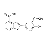 CAS 登录号：313278-98-7， 2-(4-羟基-3-甲氧基苯基)-1H-苯并咪唑-4-羧酸
