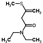 CAS 登录号：31333-58-1， N,N-二乙基-3-(甲硫基)-3-丁烯酰胺