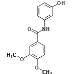 CAS 登录号：313552-14-6， N-(3-羟基苯基)-3,4-二甲氧基苯甲酰胺