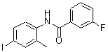 CAS 登录号：314022-37-2， 3-氟-N-(4-碘-2-甲基苯基)苯甲酰胺