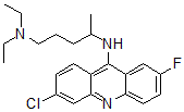 CAS 登录号：316-83-6， N'-(6-氯-2-氟吖啶-9-基)-N,N-二乙基戊烷-1,4-二胺