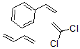 CAS 登录号：31669-55-3， 苯乙烯,1,3-丁二烯,乙烯叉氯化物聚合物