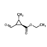 CAS 登录号：318990-36-2， 乙基(1R,3S)-2-甲酰基-3-甲基环丙烷羧酸酯