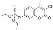 CAS 登录号：321-54-0， 3-氯-4-甲基-7-香豆素基二乙基磷酸酯