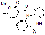 CAS#: 32152-30-0, 2-(11-Oxo-5H-dibenzo(b,e)(1,4)diazepin-5-yl)carbonyl hexanoate sodium salt