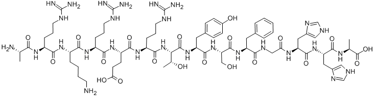 CAS 登录号：324029-01-8， L-丙氨酰-L-精氨酰-L-赖氨酰-L-精氨酰-L-a-谷氨酰-L-精氨酰-L-苏氨酰-L-酪氨酰-L-丝氨酰-L-苯丙氨酰甘氨酰-L-组氨酰-L-组氨酰-L-丙氨酸