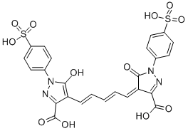 CAS 登录号：32425-62-0， (4E)-4-[(2E,4E)-5-[3-羧基-5-氧代-1-(4-磺基苯基)-2H-吡唑-4-基]戊-2,4-二烯亚基]-5-氧代-1-(4-磺基苯基)吡唑-3-羧酸