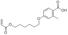 CAS 登录号：325976-65-6， 4-[6-(2-丙烯酰氧基)己氧基]-2-甲基苯甲酸