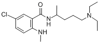 CAS 登录号：32615-77-3， 5-氯-N-(5-二乙基氨基戊烷-2-基)-2-甲基氨基苯甲酰胺
