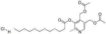 CAS 登录号：3262-86-0， [4,5-二(乙酰氧基甲基)-2-甲基吡啶-3-基]月桂酸酯盐酸盐