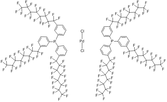 CAS 登录号：326475-45-0， 二氯二[三[3-(十七氟辛基)苯基]膦-kP]-钯