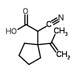 CAS 登录号：327050-05-5， 氰基(1-异丙烯基环戊基)乙酸