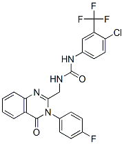 CAS 登录号：330796-24-2， N-[4-氯-3-(三氟甲基)苯基]-N'-[[3-(4-氟苯基)-3,4-二氢-4-氧代-2-喹唑啉基]甲基]脲