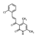 CAS 登录号：331445-67-1， 3-[(2E)-3-(2-氯苯基)-2-丙烯酰基]-4,6-二甲基-2(1H)-吡啶酮