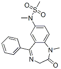 CAS#: 33211-51-7, N-Methyl-N-(1-Methyl-2-Oxo-5-Phenyl-3H-1,4-Benzodiazepin-7-Yl)Methanesulfonamide