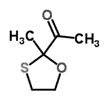 CAS 登录号：33266-06-7， 1-(2-甲基-1,3-氧硫杂环戊烷-2-基)乙酮
