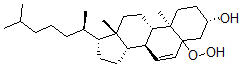 CAS#: 3328-25-4, (3S,8S,9S,10R,13R,14S,17R)-5-Hydroperoxy-10,13-Dimethyl-17-[(2R)-6-Methylheptan-2-Yl]-1,2,3,4,8,9,11,12,14,15,16,17-Dodecahydrocyclopenta[a]Phenanthren-3-Ol