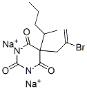 CAS 登录号:3330-46-9, 5-(2-溴丙-2-烯基)-4,6-二氧代-5-戊烷-2-基-1H-嘧啶-2-醇钠