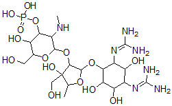 CAS#: 33419-36-2, [2-[2-[2,4-Bis(Diaminomethylideneamino)-3,5,6-Trihydroxycyclohexyl]Oxy-4-Hydroxy-4-(Hydroxymethyl)-5-Methyloxolan-3-Yl]Oxy-5-Hydroxy-6-(Hydroxymethyl)-3-Methylaminooxan-4-Yl] Dihydrogen Phosphate