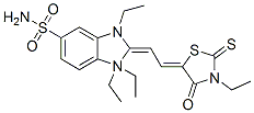 CAS#: 3351-67-5, (2Z)-N,1,3-Triethyl-2-[(2Z)-2-(3-Ethyl-4-Oxo-2-Sulfanylidene-1,3-Thiazolidin-5-Ylidene)Ethylidene]Benzimidazole-5-Sulfonamide