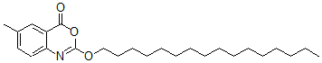 CAS 登录号：335149-24-1， 2-(十六烷氧基)-6-甲基-4H-3,1-苯并恶嗪-4-酮