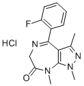 CAS#: 33754-49-3, 4-(2-Fluorophenyl)-6,8-Dihydro-1,3,8-Trimethylpyrazolo[3,4-e][1,4]Diazepin-7(1H)-One Monohydrochloride