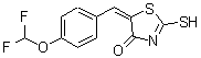 CAS 登录号：337933-33-2， (5E)-5-[4-(二氟甲氧基)亚苄基]-2-硫基-1,3-噻唑-4(5H)-酮