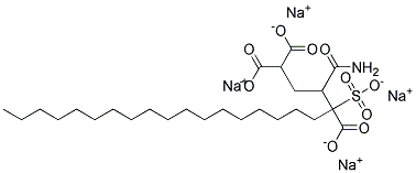 CAS 登录号：3401-73-8， N-(3-羧基-1-氧代-2-磺酸基丙基)-N-十八烷基-L-天冬氨酸四钠