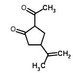 CAS 登录号：340165-07-3， 2-乙酰基-4-异丙烯基环戊酮