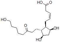 CAS 登录号：34069-62-0， (Z)-5-[(1R,2R,3R,5S)-3,5-二羟基-2-(8-羟基-3-氧代辛基)环戊基]戊-3-烯酸
