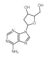 CAS 登录号：3413-66-9， 5-(6-氨基嘌呤-9-基)-2-(羟基甲基)四氢呋喃-3-醇
