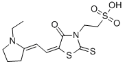 CAS#: 34282-85-4, 2-[(5E)-5-[(2E)-2-(1-Ethylpyrrolidin-2-Ylidene)Ethylidene]-4-Oxo-2-Sulfanylidene-1,3-Thiazolidin-3-Yl]Ethanesulfonic Acid