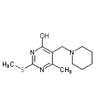 CAS 登录号：343218-96-2， 6-甲基-2-(甲硫基)-5-(1-哌啶基甲基)-4(1H)-嘧啶酮