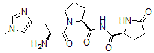 CAS 登录号：34367-55-0， (2S)-N-[(2S)-1-[(2S)-2-氨基-3-(1-甲基咪唑-4-基)丙酰]吡咯烷-2-羰基]-5-氧代吡咯烷-2-甲酰胺