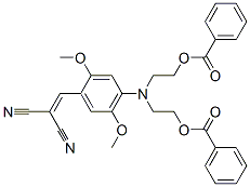 CAS 登录号：34367-96-9， 2-[2-(苯甲酰氧基)乙基-[4-(2,2-二氰基乙烯基)-2,5-二甲氧基苯基]氨基]乙基苯甲酸酯