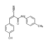 CAS 登录号：345369-49-5， (2Z)-2-氰基-3-(4-羟基苯基)-N-(4-甲基苯基)丙烯酰胺