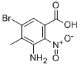 CAS 登录号：34545-22-7， 2-硝基-3-氨基-4-甲基-5-溴苯甲酸