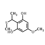 CAS 登录号：346406-89-1， 5-甲氧基-2-[1-(甲硫基)乙基]-1,3-苯二酚