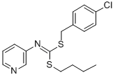 CAS 登录号：34763-20-7， 1-丁基硫基-1-[(4-氯苯基)甲硫基]-N-吡啶-3-基甲亚胺