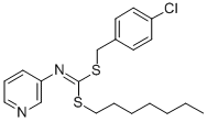 CAS#: 34763-28-5, 1-[(4-Chlorophenyl)Methylsulfanyl]-1-Heptylsulfanyl-N-Pyridin-3-Ylmethanimine