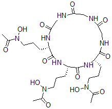 CAS 登录号：34787-28-5， N-[3-[(2S,5S,17S)-5,17-二[3-(乙酰基-羟基氨基)丙基]-3,6,9,12,15,18-六氧代-1,4,7,10,13,16-六氮杂十八碳-2-基]丙基]-N-羟基乙酰胺