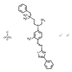 CAS 登录号：34828-19-8， N-苄基-2-(乙基{3-甲基-4-[(3-苯基-1,2,4-噻二唑-5-基)偶氮]苯基}氨基)-N,N-二甲基乙烷铵氢磷酸酯(1:2:1)
