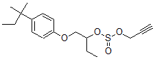 CAS 登录号：3489-84-7， 1-[4-(2-甲基丁烷-2-基)苯氧基]丁烷-2-基丙-2-炔基亚硫酸酯