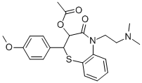 CAS 登录号：34933-06-7， [5-(2-二甲基氨基乙基)-2-(4-甲氧基苯基)-4-氧代-2,3-二氢-1,5-苯并硫氮杂卓-3-基]乙酸酯