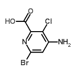 CAS 登录号：350601-51-3， 4-氨基-6-溴-3-氯-2-吡啶羧酸