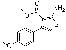 CAS 登录号：350988-34-0， 2-氨基-4-(4-甲氧基苯基)-3-噻吩羧酸甲酯