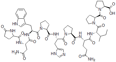 CAS#: 35115-62-9, 1-(1-(N-(N2-(1-(N-(1-(N-(N2-(5-oxo-L-prolyl)-L-asparaginyl)-L-tryptophyl)-L-prolyl)-L-histidyl)-L-prolyl)-L-glutaminyl)-L-isoleucyl)-L-prolyl)-L-Proline